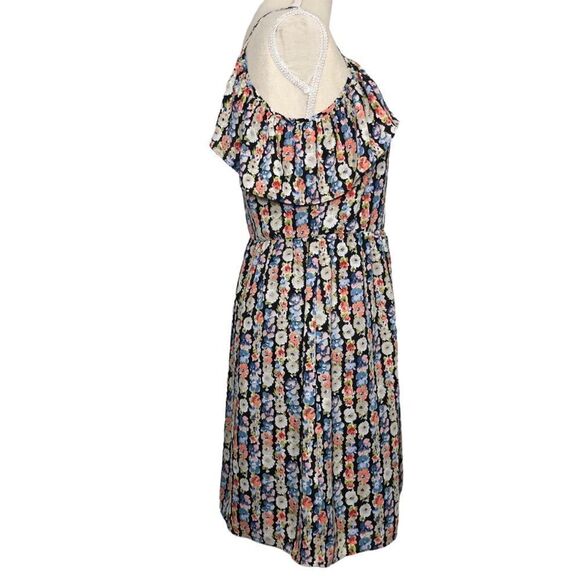 J Crew Mercantile Ditsy Floral Mini Dress V Neck Off The Shoulder Size 4/6 NWT - Picture 11 of 14